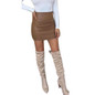 Fashion 2018 cool mini skirts womens Sexy Bandge Leather High Waist Pencil Bodycon Hip Short Mini Skirt faldas mujer