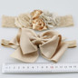 2017 Rose Lace hair band elastic double hair Bow flower Headband cute girls headwear children hair accessories 2pcs/set
