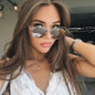 Cat Eye Sun Glasses Ladies Luxury Brand Sunglasses Women Retro Sunglasses Mirror Designer Oculos Lunette Femme Sunglasses Glass