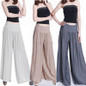 Casual Womens Elastic Waist Loose Long Culottes Wide Leg Pant Trouser Sweatpants