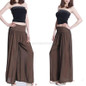 Casual Womens Elastic Waist Loose Long Culottes Wide Leg Pant Trouser Sweatpants