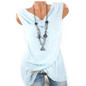 Casual Women Blouse Summer Clothes Sleeveless Loose 5XL Plus Large Size Solid Tops Tee Shirts Blouses WS6921Z