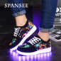 Size 30-44 Fashion Glowing Luminous Sneakers with Light Sole LED Slippers Boys Girls Kids Shoes 30