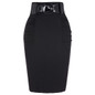 2017 New Sexy Pencil Skirts Womens Business Work Office Skirt With Belt High Waist Elastic Casual Bodycon Slim Fit Ladies Skirts