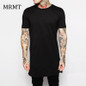 2017 Brand New Clothing Mens Black Long t shirt Men Tops Hip hop tee T-shirt Men Hiphop Short Sleeve Longline casual Tee shirts