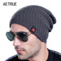 2017 Brand Men's Knit Hat Beanies Men Winter Hats For Men Bonnet Skullies Caps Women Winter Beanie Warm Thicken Baggy Mask Hats
