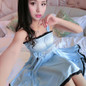 Spaghetti Strap Sleepwear Women Silk Nightwear Nightgowns Lace Sexy Lingerie Plus Size XL Female Solid Nightwear Lingerie