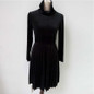 SORCHIDF Women Sexy Velvet Mandarin Collar Vintage Elegant Dress Pleated Party Dress