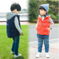 SONGGUIYING A33 Kids Children Thickened Thermal boys Vest Hooded Boy Baby Vest Fashion Zipper Hoody Vest Children's Boys Vests