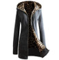 2017 Winter Fashion Coat Women Long Sleeve Hoodies Sweatshirts Leopard Slim Jacket Outerwear Plus Size M-4XL