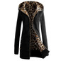 2017 Winter Fashion Coat Women Long Sleeve Hoodies Sweatshirts Leopard Slim Jacket Outerwear Plus Size M-4XL