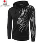 2017 Hoodies Men Sudaderas Hombre Hip Hop Mens Brand Dragon prints Hooded Zipper Hoodie Sweatshirt Slim Fit Men Hoody XXXL