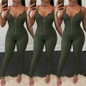 2017 Hirigin New Fashion Women Jumpsuits Ladies Clubwear Summer Solid V Neck Playsuit Bodycon Party Jumpsuit Romper Trousers