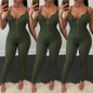 2017 Hirigin New Fashion Women Jumpsuits Ladies Clubwear Summer Solid V Neck Playsuit Bodycon Party Jumpsuit Romper Trousers