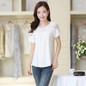 2016 fashion women shirt plus size real summer large size women's cotton short sleeved blouse Korean white linen blouse 923H 45