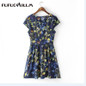 2016 Fashion Sexy Women Elegant Summer Floral Dresses Plus size Women Clothing 6xl Short Sleeve Vestido Casual Dress