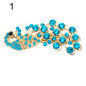 2016 Fashion Peacock Full Crystal Rhinestones Hairpin Hair Clip Headwear Barrettes For Women Girls 8N8F