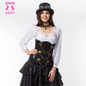 Corzzet Brown Brocade Steel Boned Underbust Corset Steampunk Clothing Waist slimming Corsets and Bustiers Sexy Gothic Corsetto