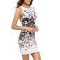 2017 New Summer Style Bodycon Dresses Vintage Ladies Sexy Floral Print Sleeveless O Neck Elegant Women Dress