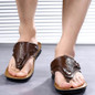 2017 New Summer Men's Casual Slippers Genuine Leather Flip Flop Beach Slippers Men Fashion Soft Shoes Sandalias Hombre