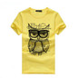 2017 New Summer Fashion Men T Shirt Short Sleeve Cotton Owl Printing Tees Shirts Casual T-Shirt Male Tops Shirt Men Blusas