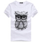 2017 New Summer Fashion Men T Shirt Short Sleeve Cotton Owl Printing Tees Shirts Casual T-Shirt Male Tops Shirt Men Blusas