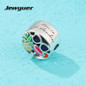 2017 New Summer collection Fun Mixed Enamel charms 925 sterling silver jewelry Fit charm beads bracelet DIY Jewyuer BE473