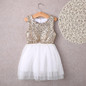 2016 New Summer Girls Dress Princess Kids Wedding Dresses Sequins Girls Clothes Kids Clothing Christmas Children Party Costume