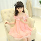 2016 New Summer Costume Girls Princess Dress Children's Evening Clothing Kids Chiffon Lace Dresses Baby Girl Party Pearl Dress