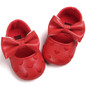 Red Baby Shoes Princess Bow Girl Baby Toddler Shoes Casual Soft Non-slip Newborn Shoes First Walker