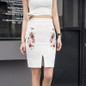 S-3XL Print High Waist Skirts 2017 Summer Elegant Vintage Embroidery Floral Women Office Skirt Sexy Ladies Pencil Mini Skirts