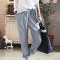 2017 Summer New Fashion Casual Pants Female Elastic Waisted Trousers Stripe Harem Pants Women Plus Size Capris Hot Sale Pantalon