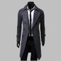 2017 New Fashion Trench Coat Men Long Coat Winter Famous Brand Mens Overcoat Double-Breasted Slim Fit Men Trench Coat Plus Size