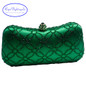 Flower Emerald Dark Green Rhinestone Crystal Clutch Evening Bags for Womens Party Wedding Bridal Crystal Handbag and Box Clutch