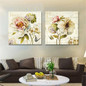 Flower Canvas Pictures for Bedroom Flower Painting Wall Art Picture Home Decoration Wall Art Canvas Unframed Oil Painting 2 Pcs