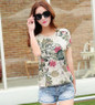 Floral Print Women's Blouses ladies Shirts Summer Tops Casual Plus Size blouse shirt fashion korean 2016 new blusas female 60571