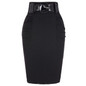 2016 New Sexy Pencil Skirts Womens Business Work Office Skirt With Belt High Waist Elastic Casual Bodycon Slim Fit Ladies Skirts