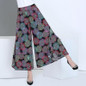 2017 summer runway casual harem flare high waist loose floral Wide leg pants women clothing print Vintage trousers plus size