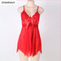 2017 Summer Red Strap Ladies Sexy Nightwear Dress Lace Nightgowns Plus Size Sleepwear Sexy Women Lady Lingerie XL 3XL 5XL