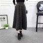 2017 Winter Autumn Plaid Skirt Women Fashion Elastic High Waist long wool Skirts plus size A-line Midi woolen maxi skirt faldas