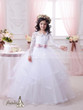2017 White Lace Long Sleeves Flower Girls Dress Ball Gown Princess Communion Dresses Girls Pageant Dress Kids Evening Gowns