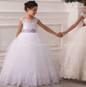 2017 White Ball Gown Flower Girl Dresses Long Kids Prom Dress Pageant Dresses for Teens Holy Communion Dresses for Girls
