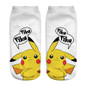 2016 New Arrival  Harajuku Pokemon Sock 3D Printed Cartoon Women's Socks Pikachu Novelty Low Cut Ankle Cute Socks Meias