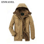 ENWAYEL New Autumn Winter Thickening Parka Men Jacket Coat Hooded Casual Warm Windbreaker Overcoat Male Jackets Brand Clothing