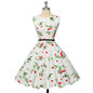 Grace Karin Womens Cocktail Dresses Summer style Floral Print Retro Vintage 50s Casual Party Rockabilly Dress Vestidos Femininos
