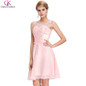 Grace Karin Short Prom Dresses Pink Purple Black Green Vestidos Chiffon Sleeveless Elegant Formal Gowns Wedding Party Dress Prom