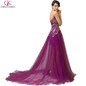 Grace Karin Peacock Evening Dresses Long 2017 Purple Feather Dress Formal Mermaid Evening Gowns Women Prom Party Dresses 6165