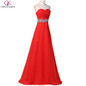 Grace Karin Long Prom Dresses Strapless Chiffon Beads Elegant Formal Gowns Royal Blue Red Wedding Party Special Occasion Dresses