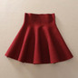 2016 Spring Autumn High Waist Knitted Skirts Women Pleated Mini Skirt Female Casual Elastic Short Cotton Skirt SL0764
