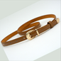 Candy Color Metal Buckle Thin Casual Belts for Women Leather Belt Female Straps Waistband Cummerbund For Apparel Accessories